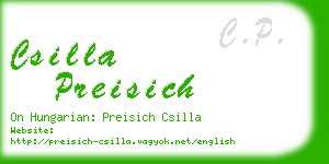 csilla preisich business card